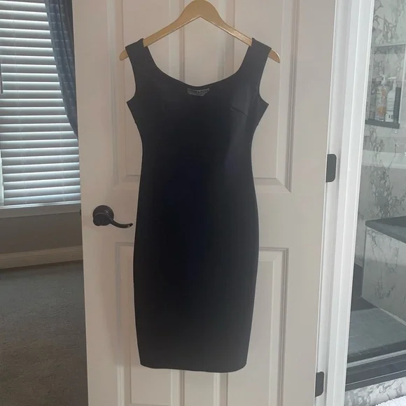 Chiara Boni La Petite Robe Sweetheart Neckline Elegant Black Dress Black Sz 40 - Picture 2 of 7